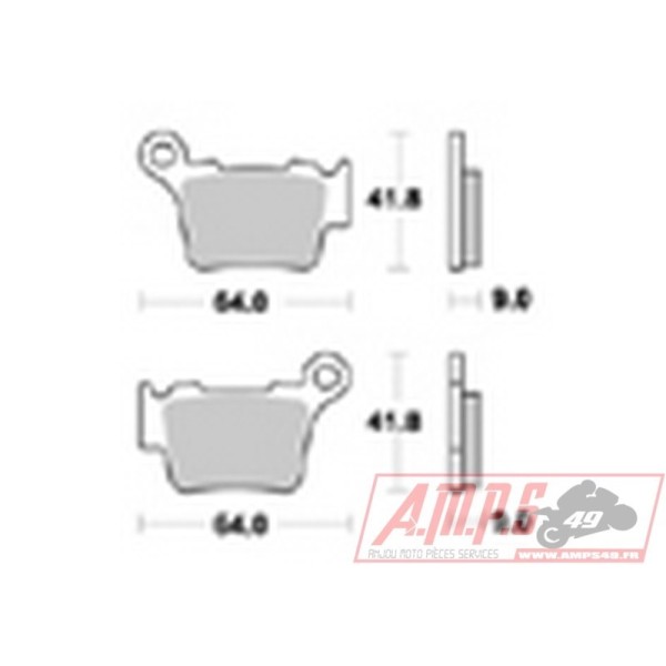 Plaquettes de freins Arrière AP RACING - STR CRC - 650 - HUSQVARNA  2007-2009  