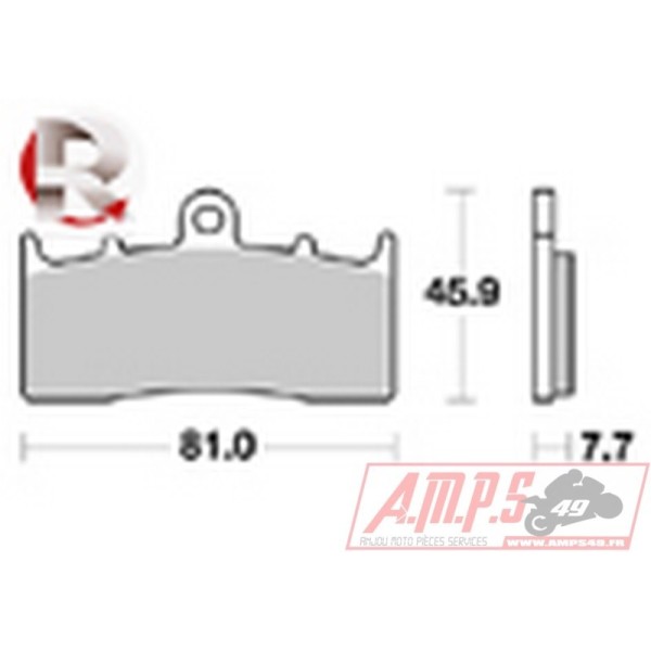 Plaquettes de freins Avant AP RACING - ZRX E - 400 - KAWASAKI  1998-2001  