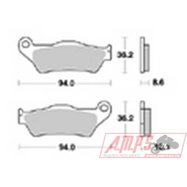 Plaquettes de freins Arrière AP RACING Option - R ST - 1200 - BMW  2005-2005  