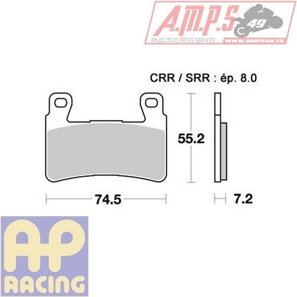 Plaquettes de freins Avant AP RACING - CB A Abs - 1100 - HONDA  2014-2014  