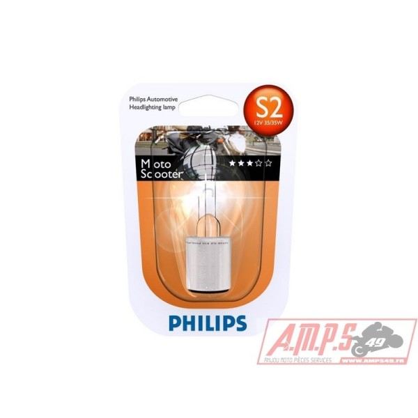 10 AMPOULES PHILIPS TYPE S2 12V 35/35W