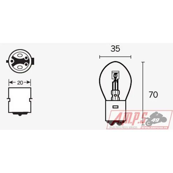 Ampoule TECNIUM S1 12V 25/25W - x10