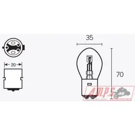 Boite de 10 ampoules V PARTS B35 12V-35/35W