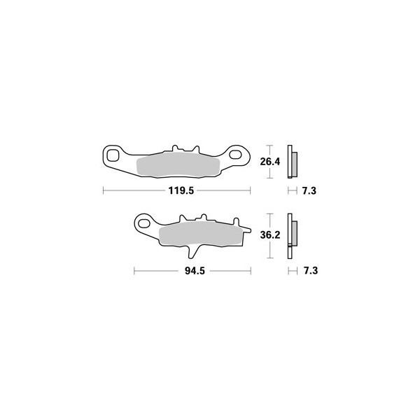 Plaquettes de freins Avant AP RACING - KL Super Sherpa - 250 - KAWASAKI  2004-2008  