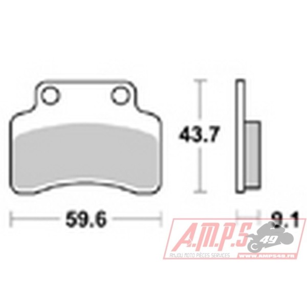 Plaquettes de freins Avant AP RACING - Brillo - 125 - CAGIVA  2008-2011  