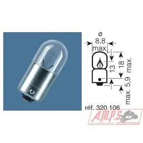 BOITE 10 AMPOULES 12V-2W / TEMOINS CULOT BA9S