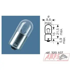 BOITE 10 AMPOULES 12V-4W / TEMOINS CULOT BA9S