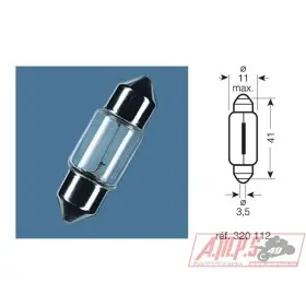 BOITE 10 AMPOULES 12V-10W / NAVETTES CULOT SV8.5-8