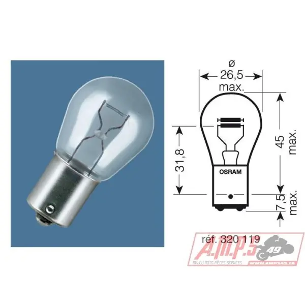 Ampoule OSRAM Original Line P21/5W 12V 21/5W - x10