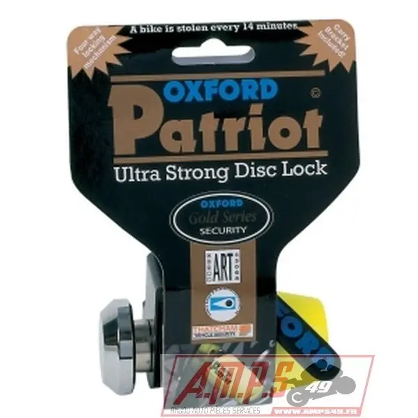 Bloque-disque OXFORD Patriot - Ø14mm jaune