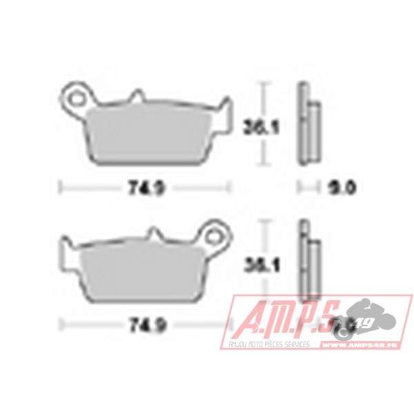 Plaquettes de freins Avant AP RACING - NS - 150 - HONDA  1992-1992  