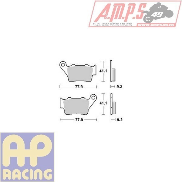 Plaquettes de freins Arrière AP RACING - Scrambler Cafe Racer Abs - 803 - DUCATI  2019-2019  