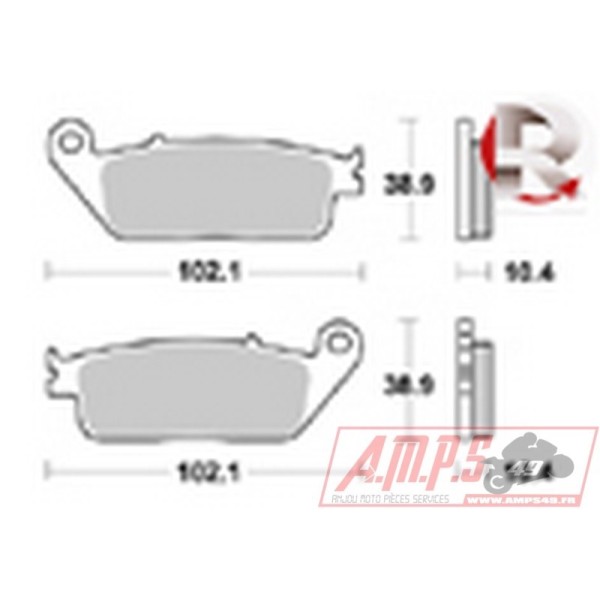 Plaquettes de freins Arrière AP RACING Option - MT-01 (MT01) - 1700 - YAMAHA  2007-2007  