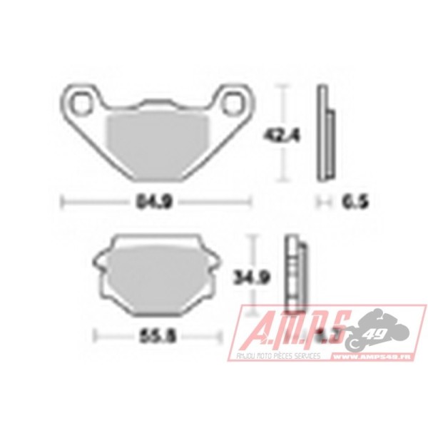 Plaquettes de freins Arrière AP RACING - MX SM - 125 - APRILIA  2006-2006  