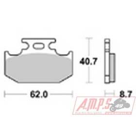 Plaquettes de freins Arrière AP RACING - TT S - 600 - YAMAHA 1993-1995