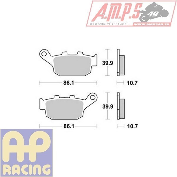 Plaquettes de freins Arrière AP RACING - Bonneville Speedmaster - 1200 - TRIUMPH  2018-2019  
