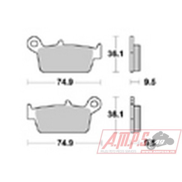 Plaquettes de freins Arrière AP RACING - CRM - 250 - HONDA  1998-1998  