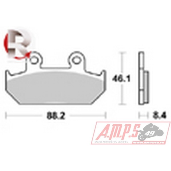 Plaquettes de freins Avant AP RACING - CD UJ,UK - 250 - HONDA  1988-1992  