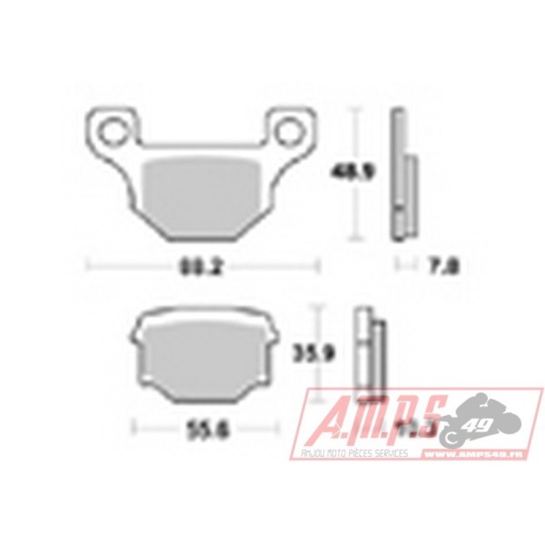 Plaquettes de freins Avant AP RACING - Seventy - 125 - MASH  2013-2013  