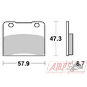 Plaquettes de freins Avant AP RACING - RG Gamma - 250 - SUZUKI 1985-1985
