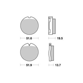Plaquettes de freins Avant AP RACING - CB K1,K2,K3 - 550 - HONDA 1977-1978 