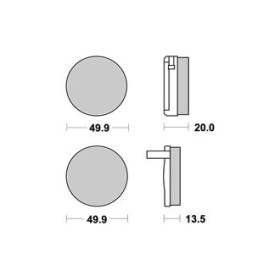 Plaquettes de freins Avant AP RACING - CB K1-K6 Four - 750 - HONDA 1976-1976