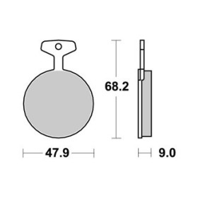 Plaquettes de freins Avant AP RACING - XS B - 650 - YAMAHA 1975-1977 