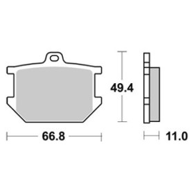 Plaquettes de freins Arrière AP RACING - XS - 500 - YAMAHA 1980-1980 