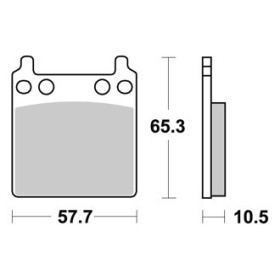 Plaquettes de freins Arrière AP RACING - GL Gran Touris - 1000 - HONDA 1977-1982 