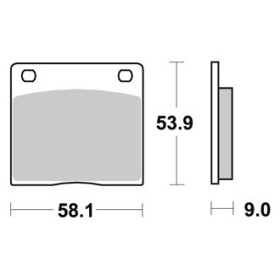 Plaquettes de freins Arrière AP RACING - GS L N - 750 - SUZUKI 1979-1979 