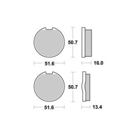Plaquettes de freins Avant AP RACING - Z (2 Cyl) - 400 - KAWASAKI 1976-1977 