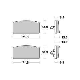 Plaquettes de freins Avant AP RACING - R100T - 1000 - BMW 1979-1979 