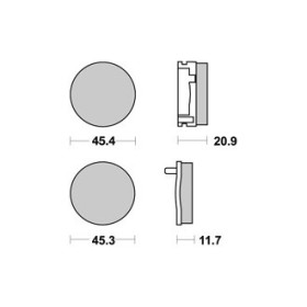 Plaquettes de freins Avant AP RACING - CB - 200 - HONDA 1977-1978 