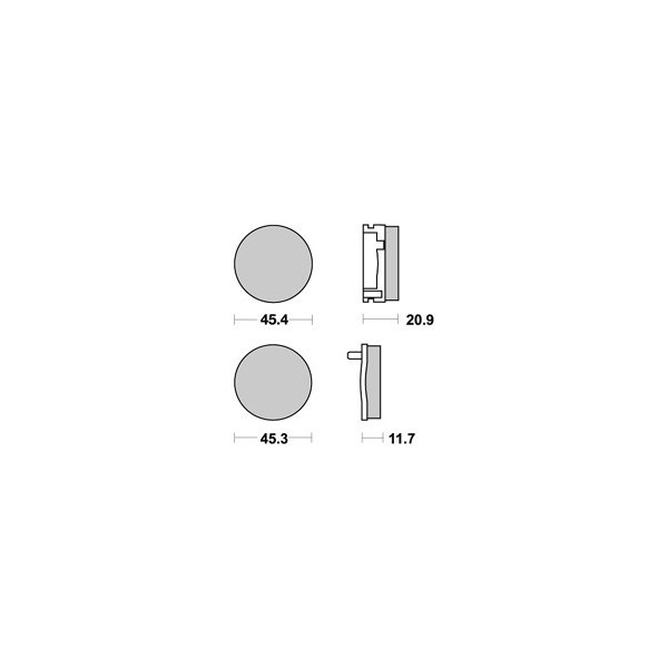 Plaquettes de freins Avant AP RACING - CB - 200 - HONDA  1977-1978  