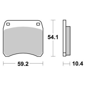 Plaquettes de freins Avant AP RACING - TR7T Tiger Trail - 750 - TRIUMPH 1981-1983 