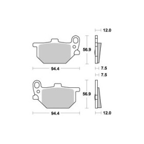 2ème Plaquettes de freins Avant AP RACING - XJ Maxim - 650 - YAMAHA 1984-1984 