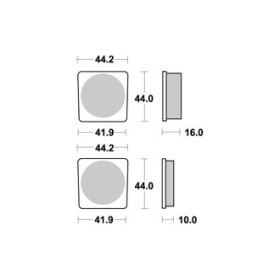 Plaquettes de freins Avant AP RACING - RS DX - 100 - YAMAHA 1980-1980 