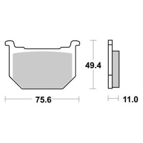 Plaquettes de freins Avant AP RACING - GSX LT - 400 - SUZUKI 1980-1980 