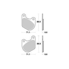 Plaquettes de freins Arrière AP RACING - XLCH Sportster - 1000 - HARLEY-DAVIDSON 1972-1974 