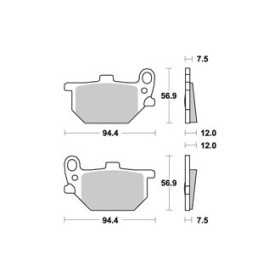 Plaquettes de freins Avant AP RACING - XJ G,H,SH - 650 - YAMAHA 1980-1983 