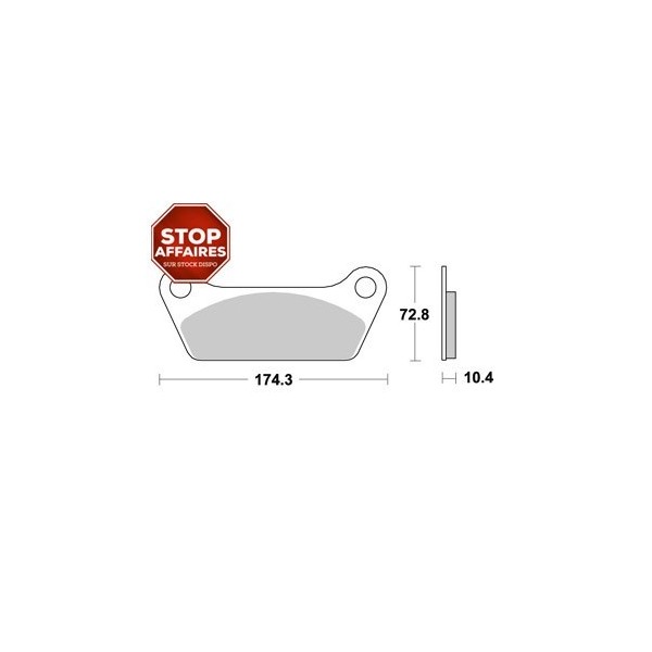 Plaquettes de freins Arrière AP RACING - FLTC Tour Glide Classic - 1340 - HARLEY-DAVIDSON  1981-1983  