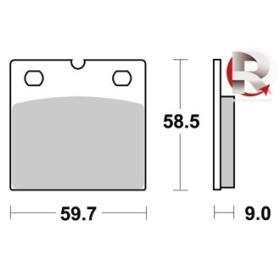 Plaquettes de freins Avant AP RACING - R100GS - 1000 - BMW 1989-1990 