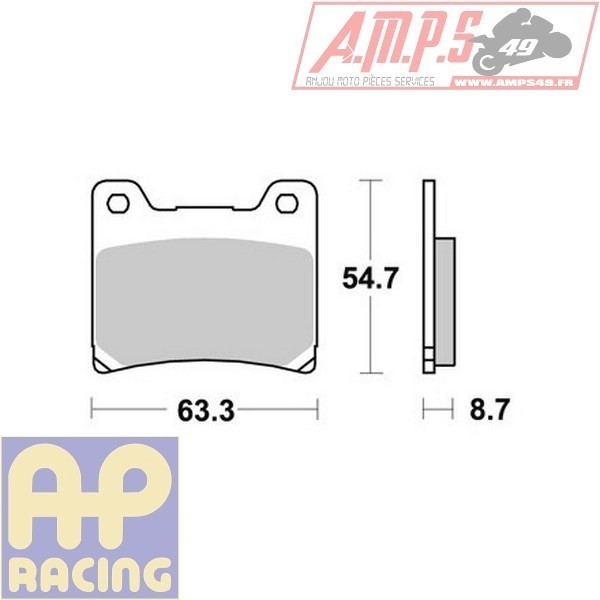 Plaquettes de freins Arrière AP RACING - YZF R Thunder Ace - 1000 - YAMAHA  2000-2000  