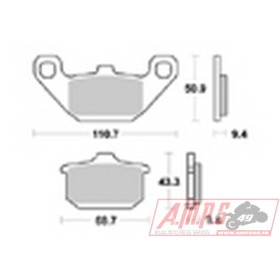 Plaquettes de freins Avant AP RACING - GPZ RX - 1000 - KAWASAKI 1986-1987 