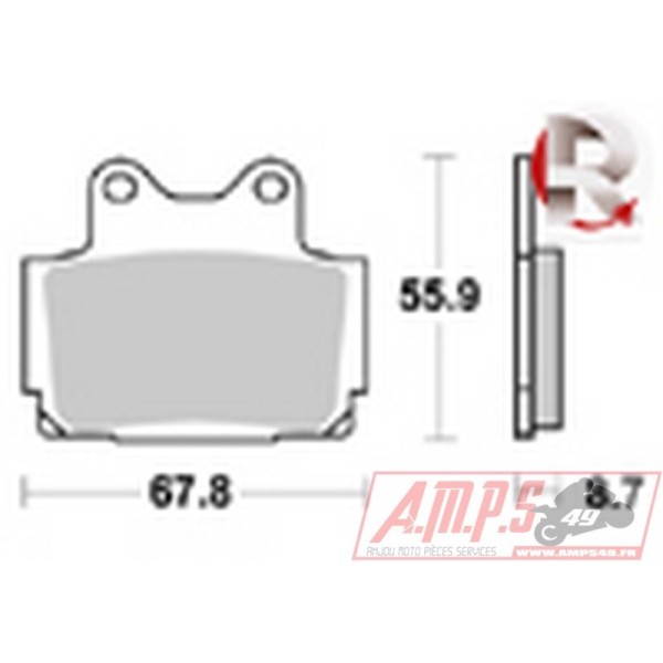 Plaquettes de freins Avant AP RACING - RZ RR - 250 - YAMAHA  1986-1988  