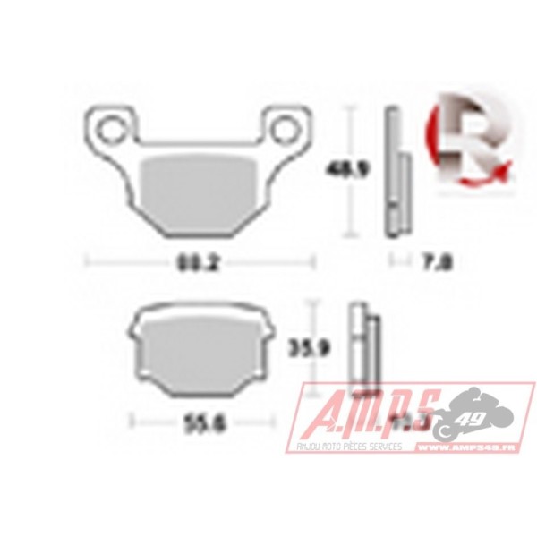 Plaquettes de freins Avant AP RACING - Seventy - 125 - MASH  2013-2013  