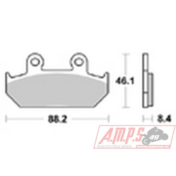 Plaquettes de freins Avant AP RACING - CD UJ,UK - 250 - HONDA  1988-1992  