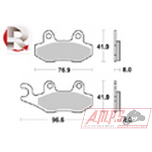 Plaquettes de freins Arrière AP RACING Option - Sprint ST Abs - 1050 - TRIUMPH  2008-2008  