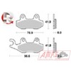 Plaquettes de freins Arrière AP RACING Option - Sprint ST Abs - 1050 - TRIUMPH  2008-2008  