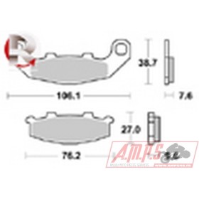 Plaquettes de freins Avant AP RACING - GPZ R (ZX D) - 400 - KAWASAKI 1989-1989 